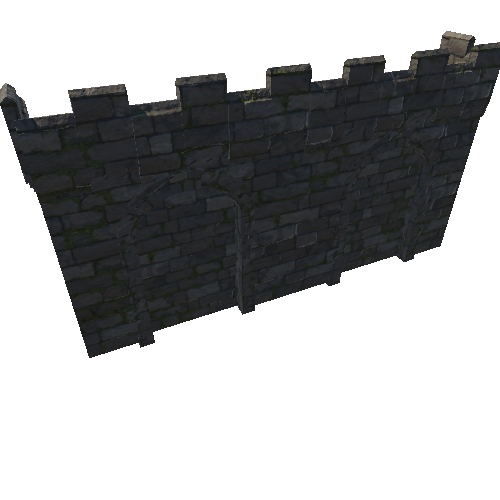 Castle Wall End Cap 1B